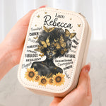 I Am Beautiful, Strong & Bold - Custom Makeup Box With LED Mirror