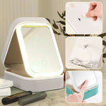 I Am Beautiful, Strong & Bold - Custom Makeup Box With LED Mirror