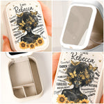 I Am Beautiful, Strong & Bold - Custom Makeup Box With LED Mirror