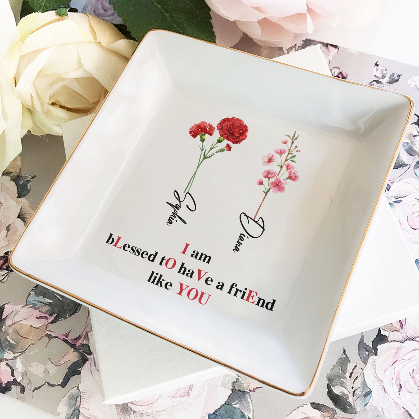 I Am Blessed To Have A Friend Like You - Personalized Jewelry Dish