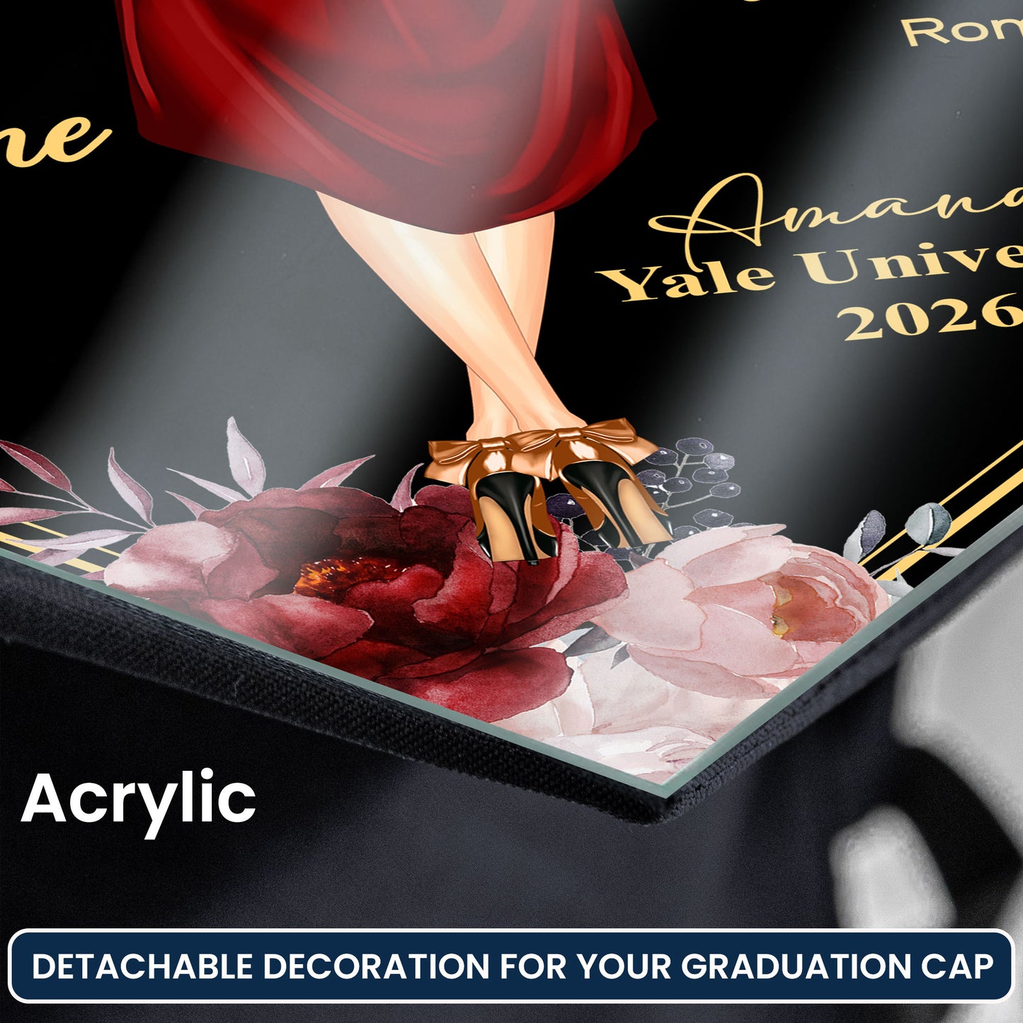 I Am Chosen Created Loved - Personalized Graduation Cap Topper