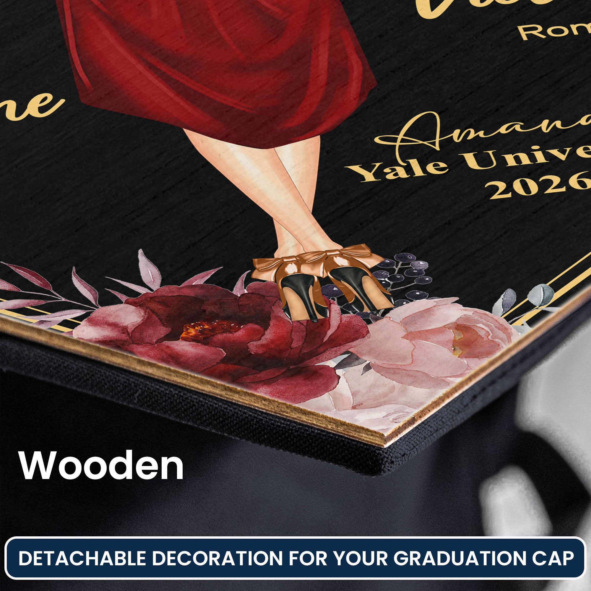 I Am Chosen Created Loved - Personalized Graduation Cap Topper