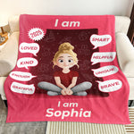 I Am Kind Kid Affirmation Toy Box - Personalized Blanket