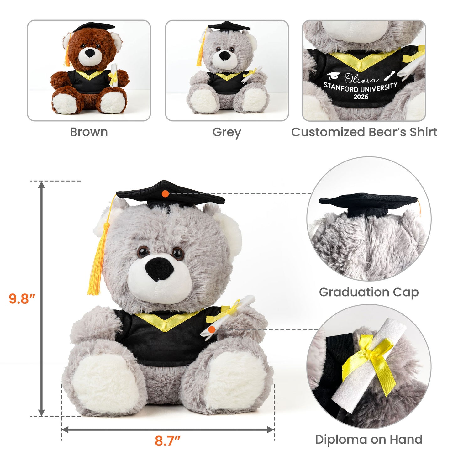 I Am More Proud Of You Than You Will Ever Know - Personalized Graduation Teddy Bear With Photo