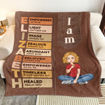 I Am Name Letter In Bible - Personalized Blanket