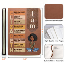 I Am Name Letter In Bible - Personalized Leather Journal
