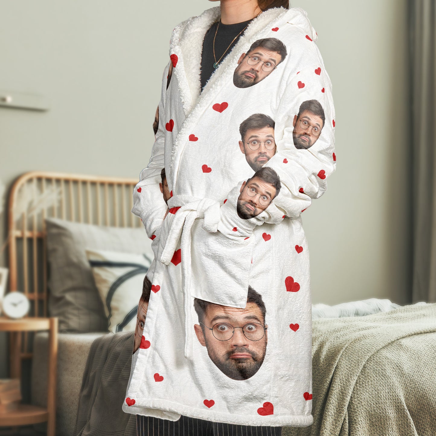 I Am Not Spoiled, My Husband Just Loves Me Fun Gifts For Wife - Personalized Photo Hooded Robe