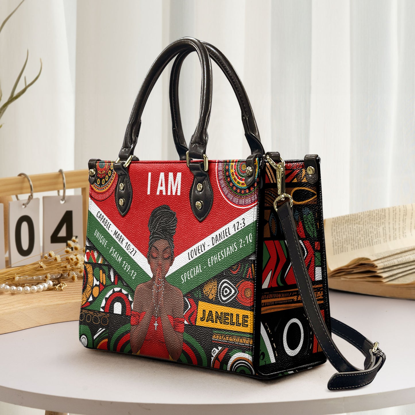 I Am - Personalized Leather Bag