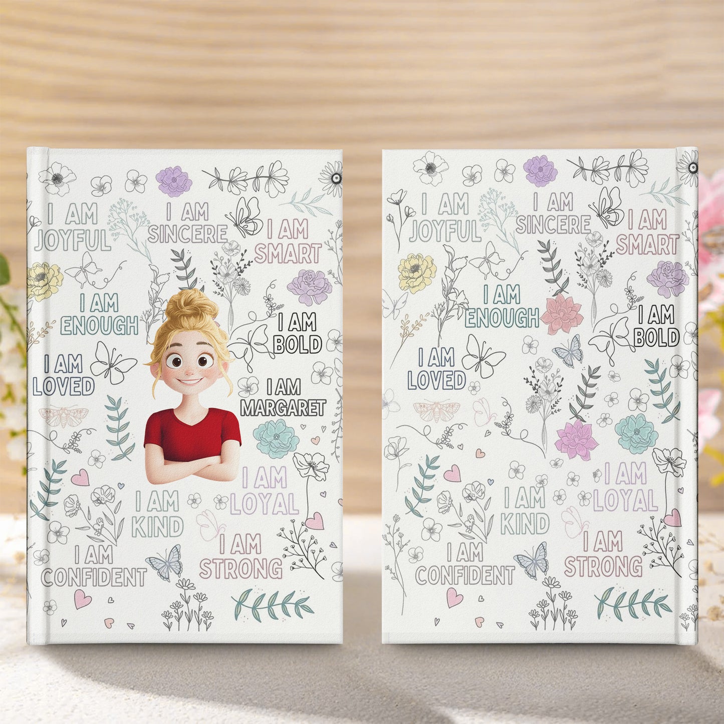 I Am Positive Affirmations - Personalized Hardcover Journal