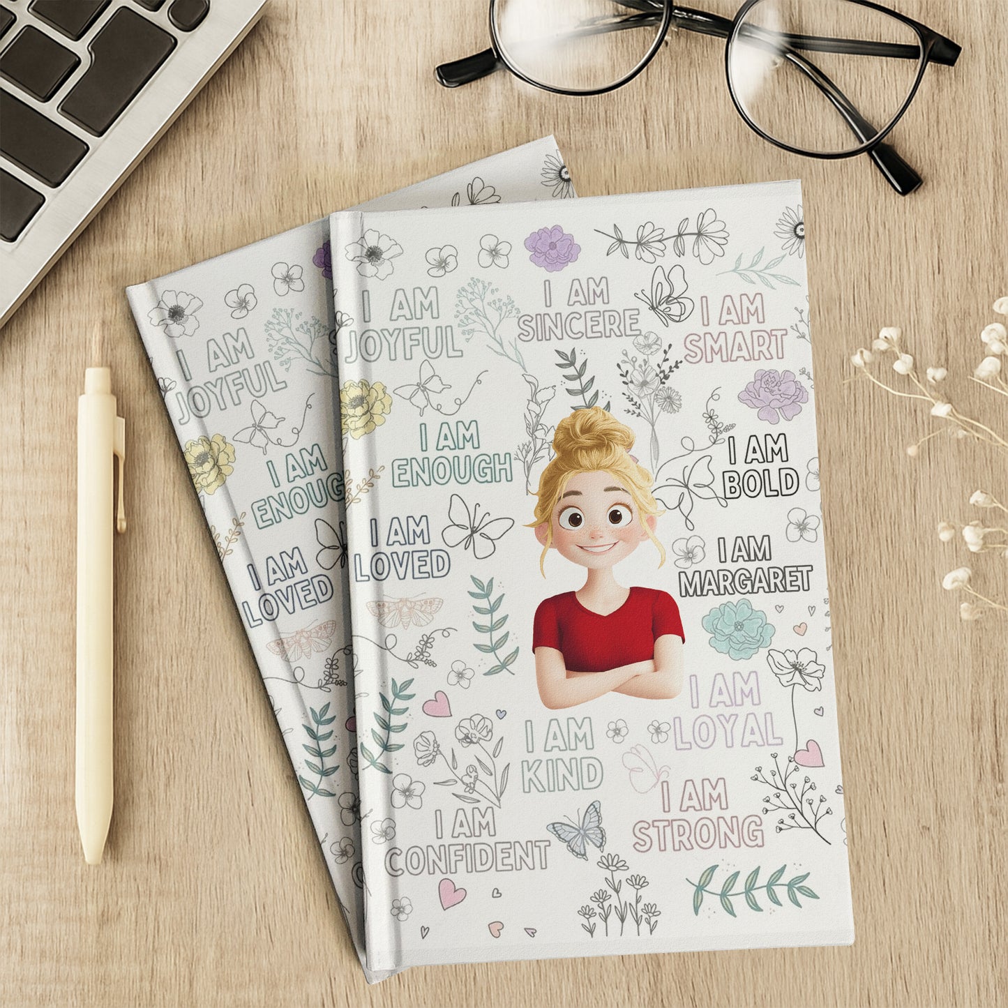 I Am Positive Affirmations - Personalized Hardcover Journal