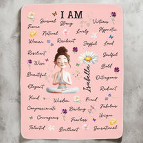 I Am Sensual, Bold, Radiant, Fierce, Strong - Personalized Blanket
