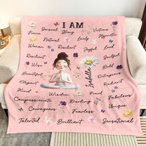 I Am Sensual, Bold, Radiant, Fierce, Strong - Personalized Blanket