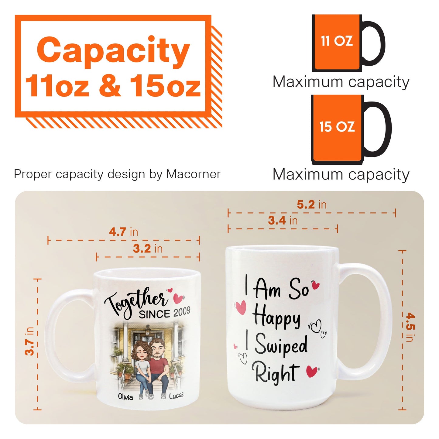 I Am So Happy I Swiped Right Couples - Personalized Mug