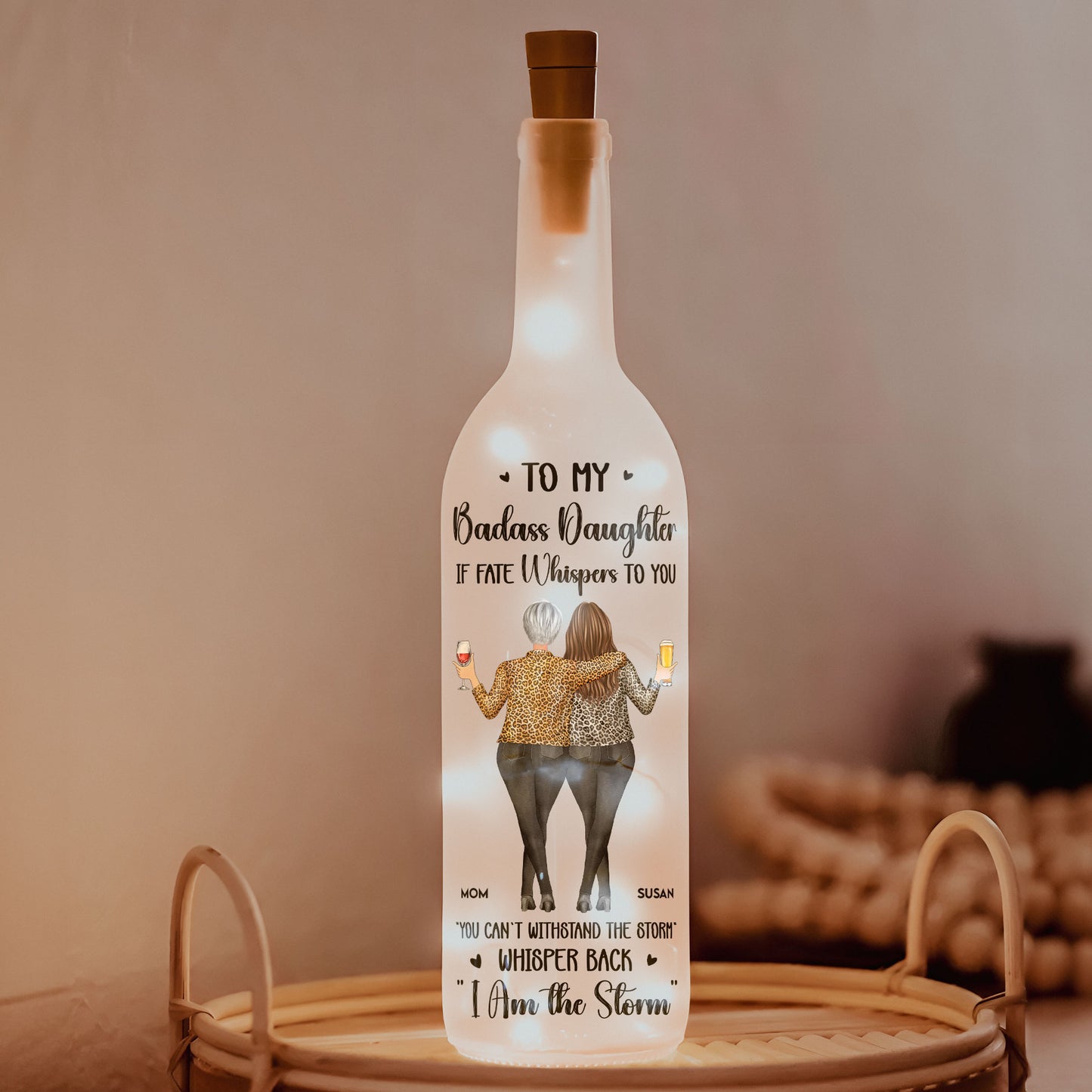 I Am The Storm - Personalized Bottle Lamp