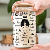 I Am Wisdom- Personalized Clear Glass Cup