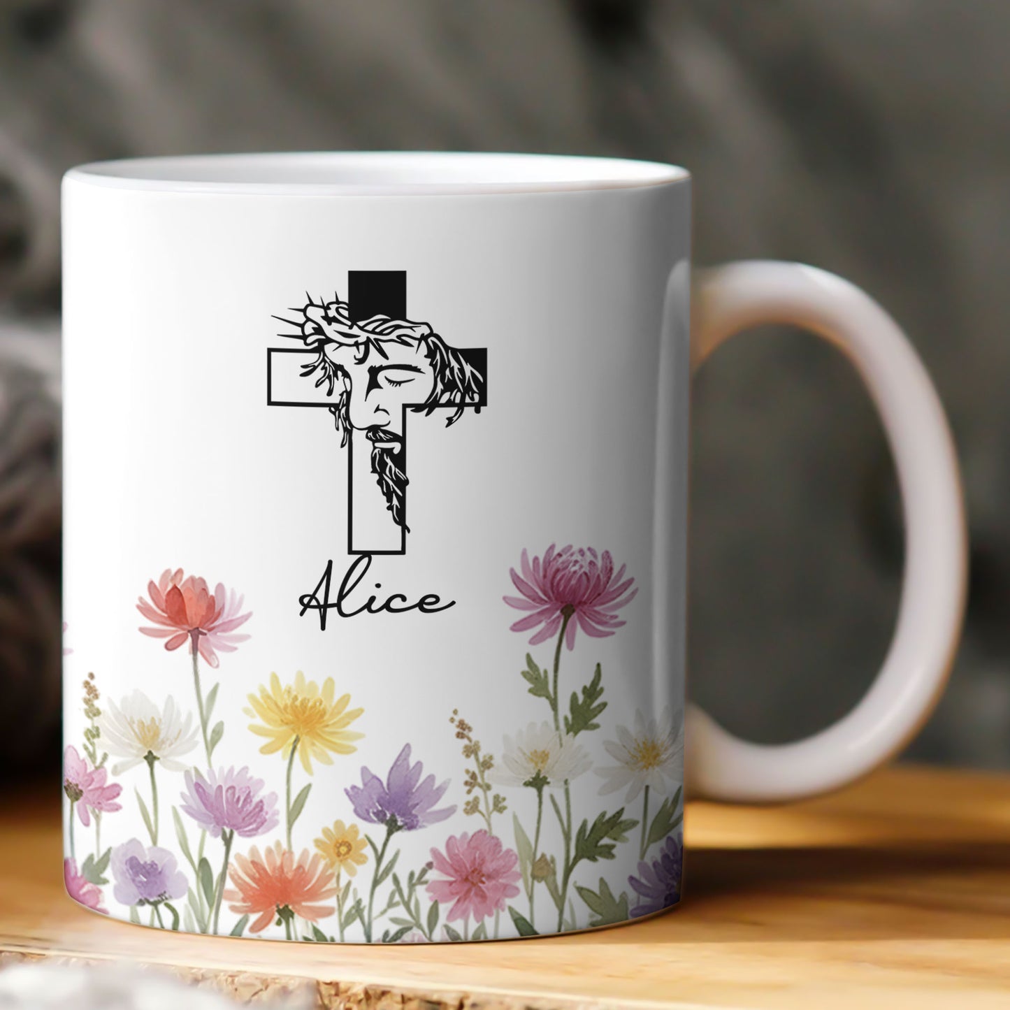 I Am With You Always Christian Gift Custom Birth Flower - Personalized Mug