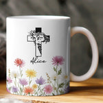 I Am With You Always Christian Gift Custom Birth Flower - Personalized Mug