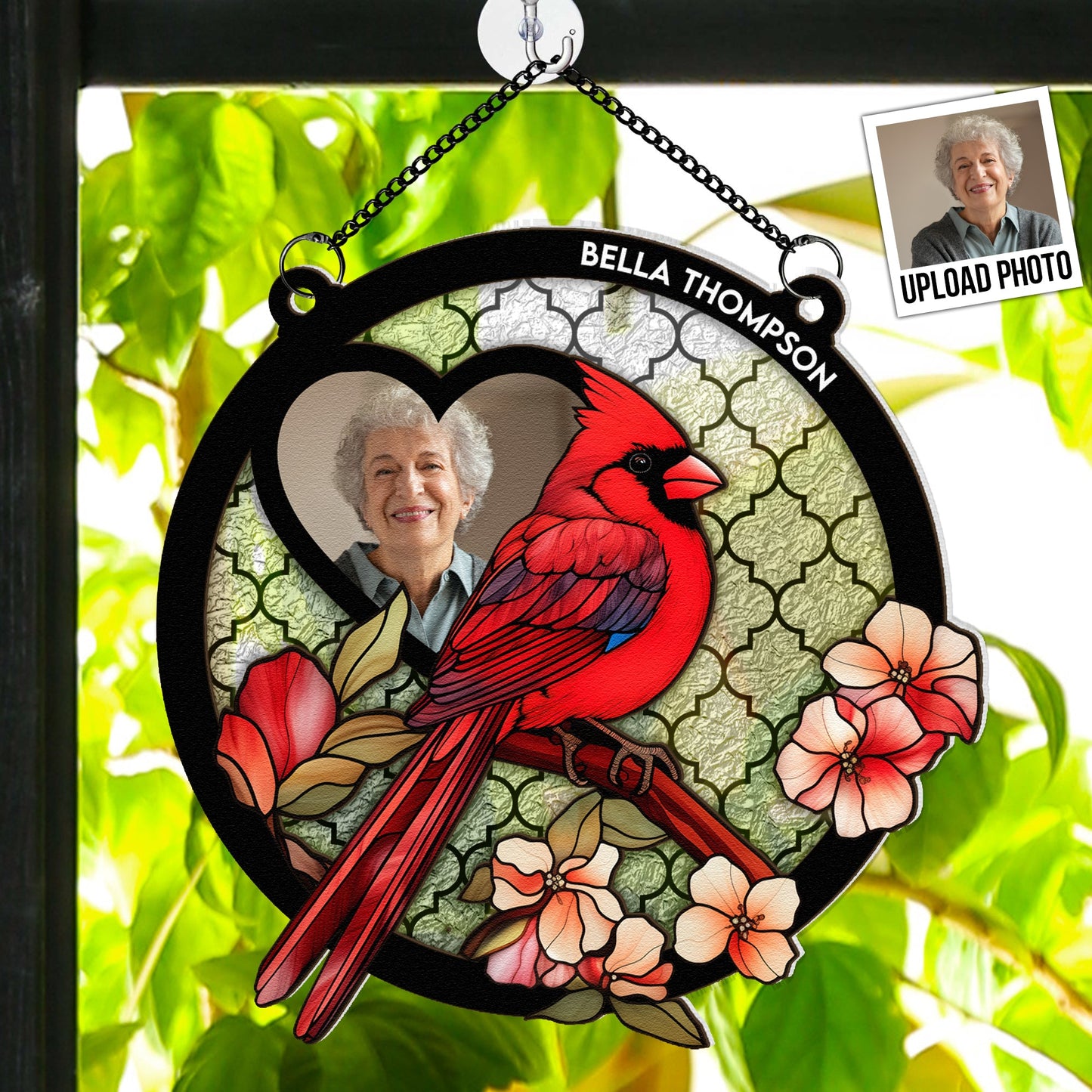 I Am With You - Personalized Window Hanging Suncatcher Photo Ornament