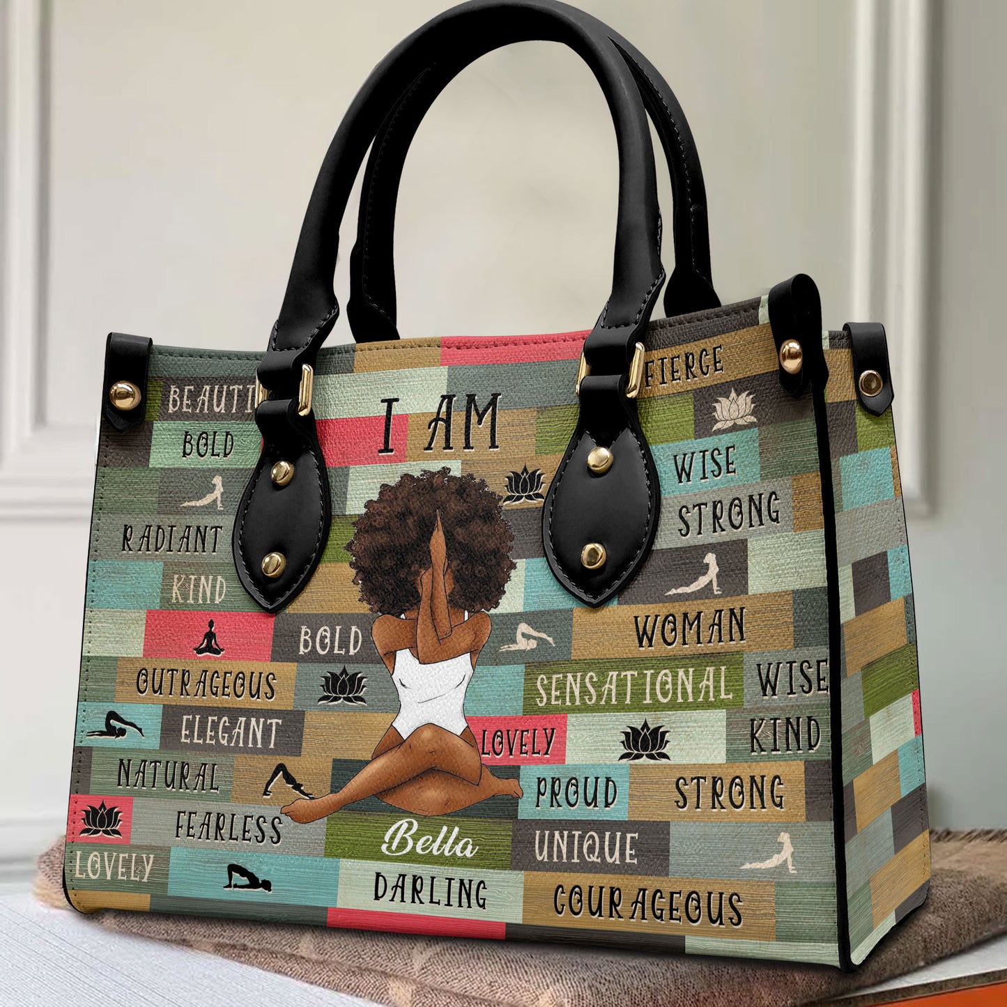 I Am Woman - Personalized Leather Bag