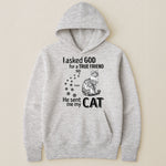 I Asked God For A True Friend Cat Toile De Jouy Style - Personalized Shirt