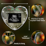 I Can't Wait To Meet You! - Personalized Heart Glass Photo Ornament