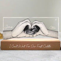 I Can't Wait For Our First Cuddle - Personalized Photo LED Night Light