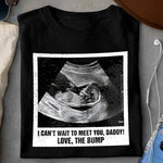I Can't Wait To Meet You Surprising Gift For Dad To Be - Personalized Photo Sequin Shirt