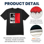 I Can't Wait To Meet You Surprising Gift For Dad To Be - Personalized Photo Sequin Shirt