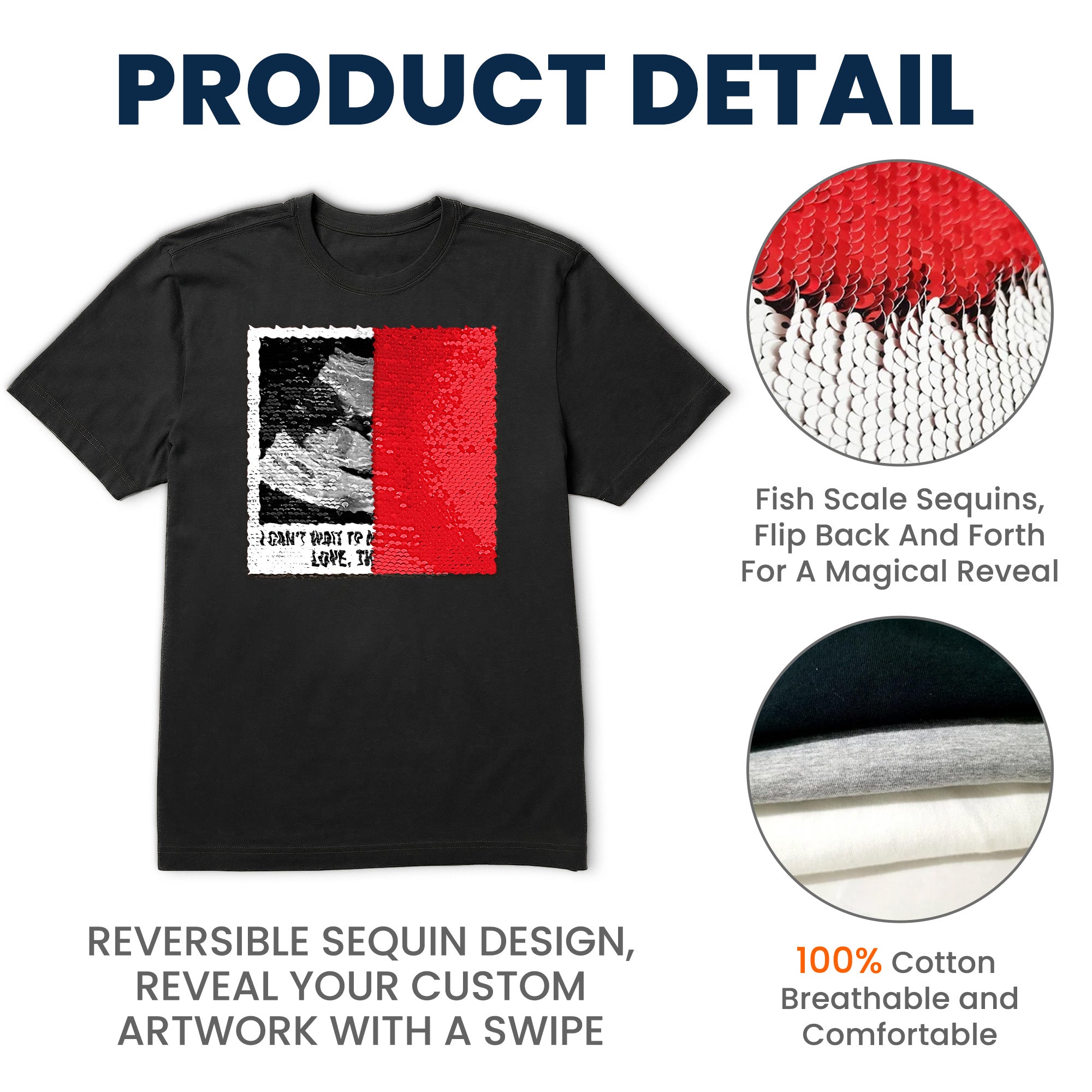 I Can't Wait To Meet You Surprising Gift For Dad To Be - Personalized Photo Sequin Shirt