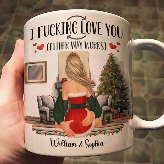 I F-Cking Love You (Either Way Works) Couples - Personalized Mug