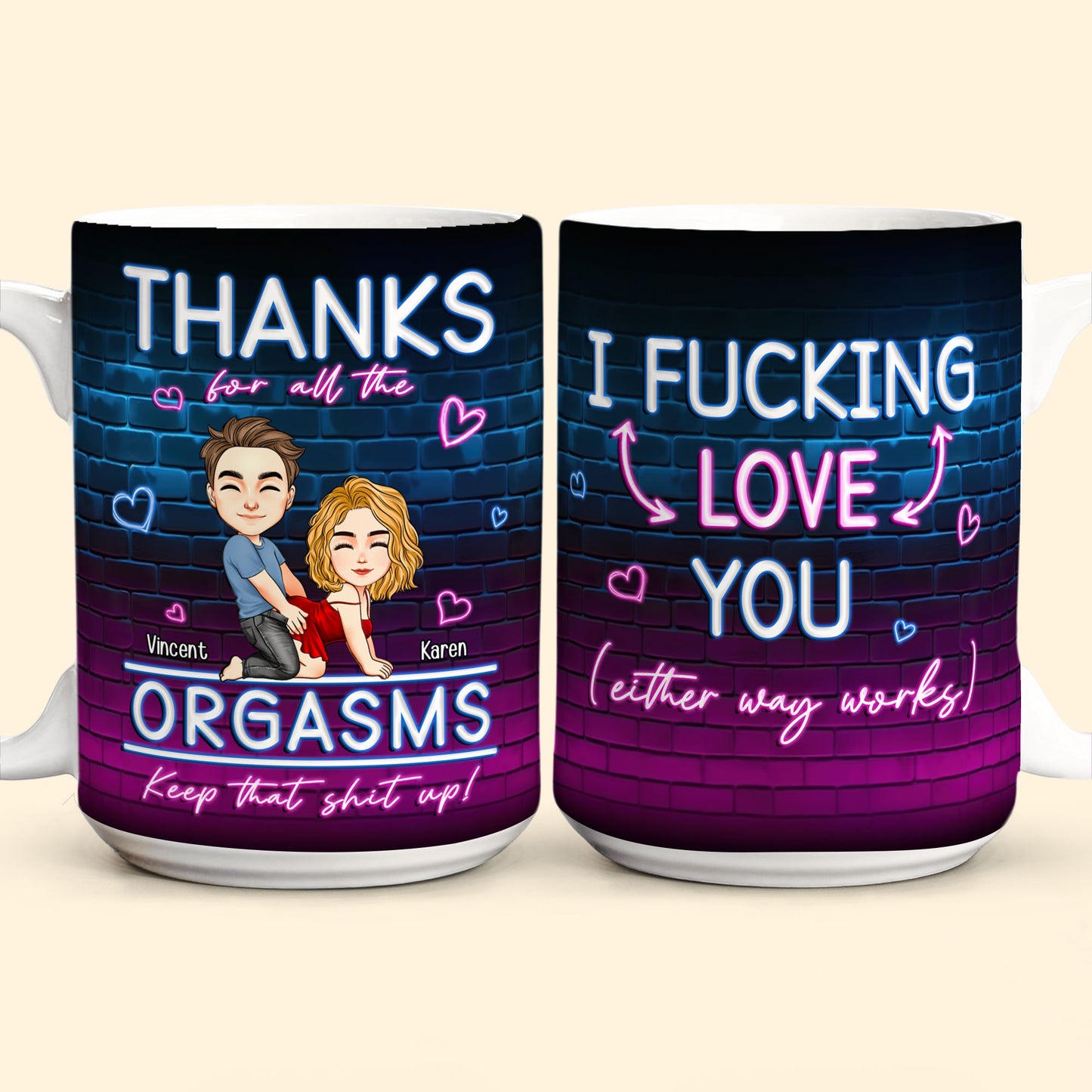 I F-Cking Love You (Either Way Works) - Personalized Mug