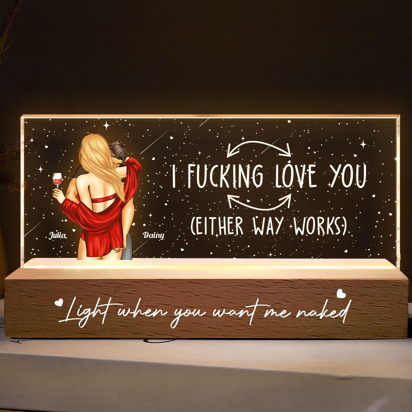 I F*cking Love You - Personalized LED Night Light