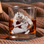 I F*Cking Love You Either Way Works - Personalized Whiskey Glass With Photo