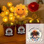 I Fcking Love You - Personalized Crochet Flower Lamp