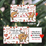 I F*cking Love You - Personalized Wooden Slider Ornament