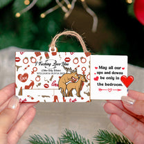 I F*cking Love You - Personalized Wooden Slider Ornament