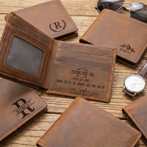 I F*cking Love You Thanks For All The Orgasms Gift For Husband, Boyfriend - Personalized Leather Wallet