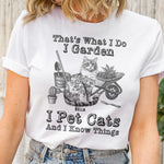 I Garden I Pet Cats - Cat Toile De Jouy Style - Personalized Shirt