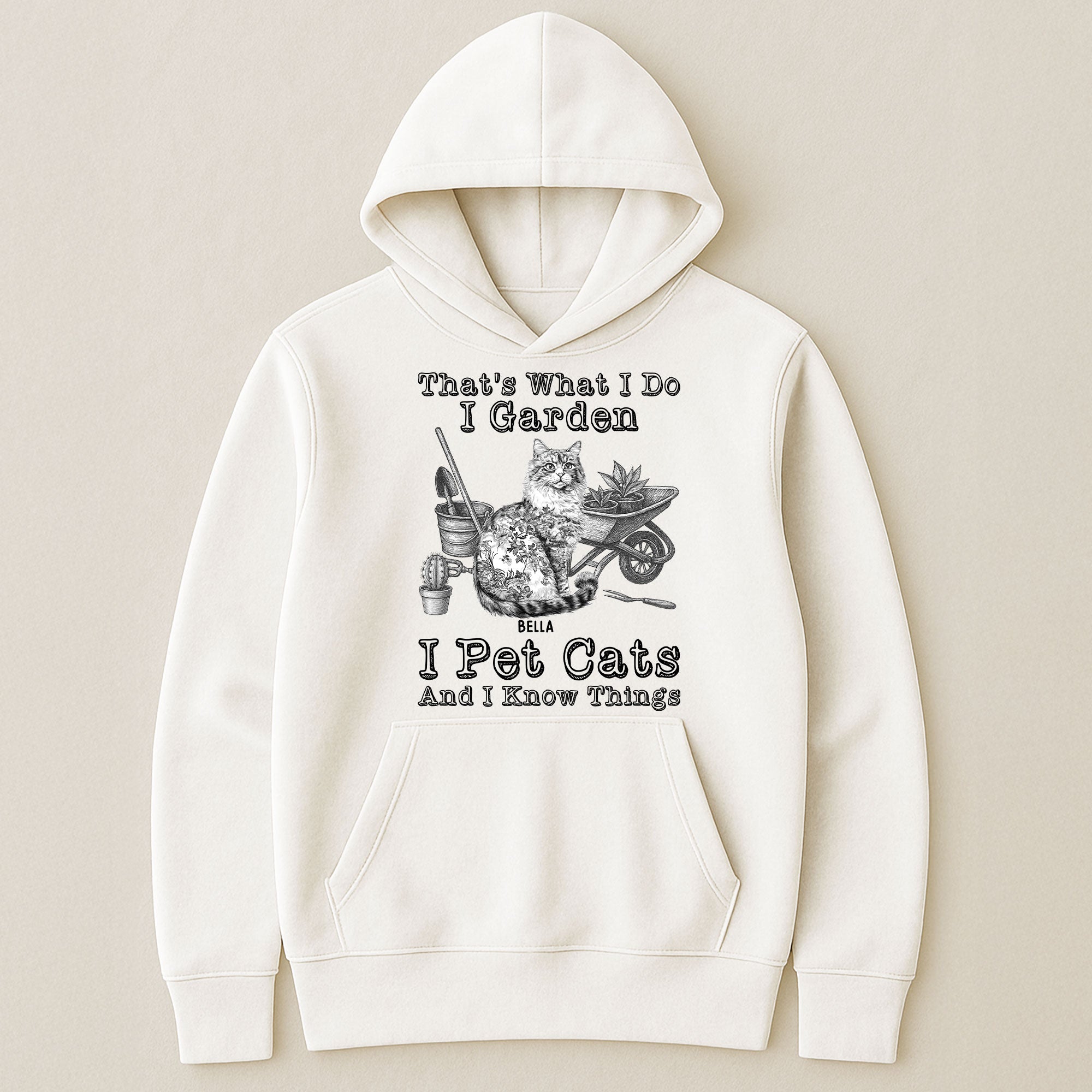 I Garden I Pet Cats - Cat Toile De Jouy Style - Personalized Shirt