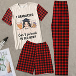 I Graduated Can I Go Back To Bed Now - Personalized Pajama Shorts Set