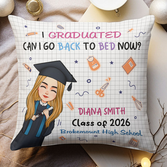 I Graduated - Personalized Pillow (Insert Included)