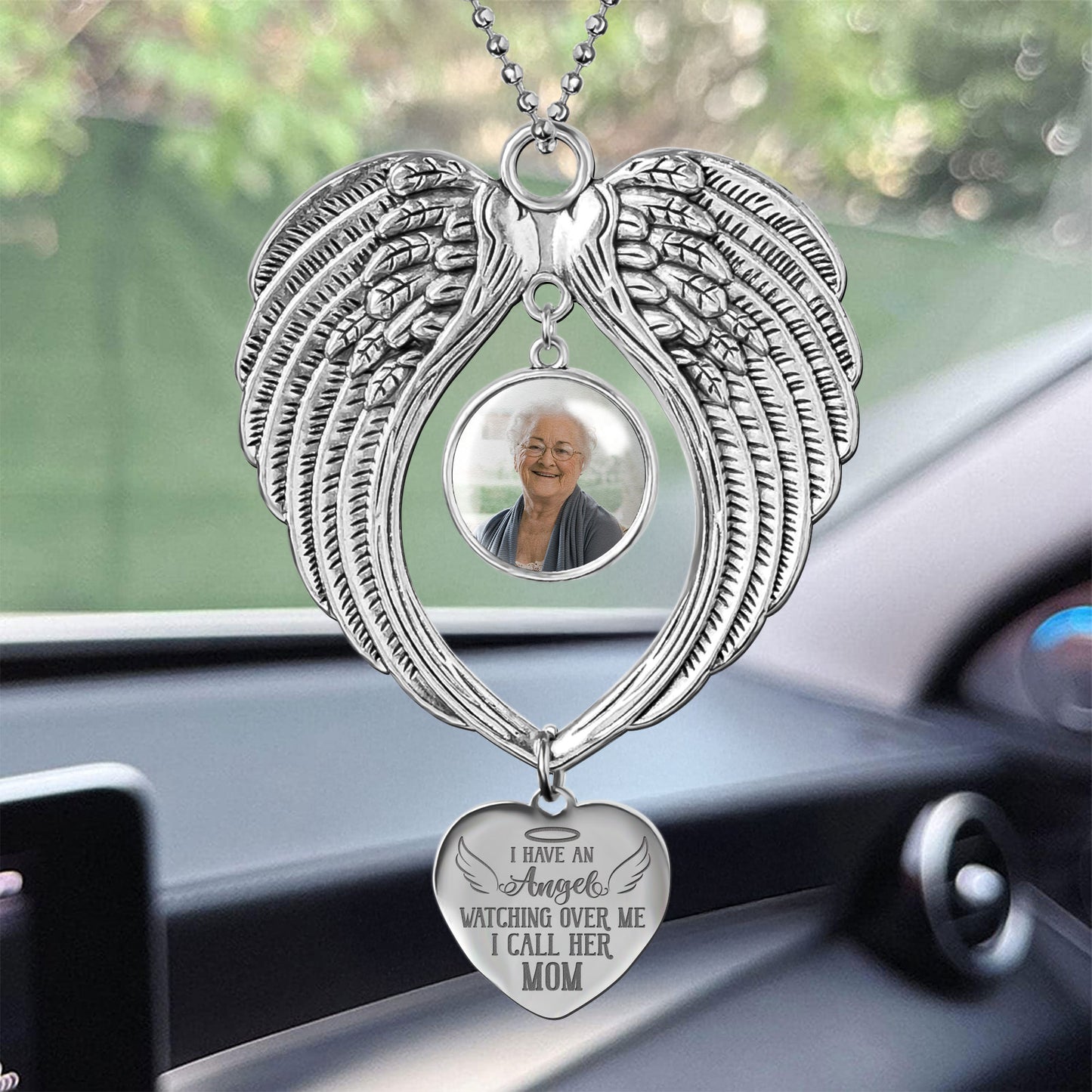 I Have An Angel Watching Over Me - Custom Angel Wings Photo Ornament