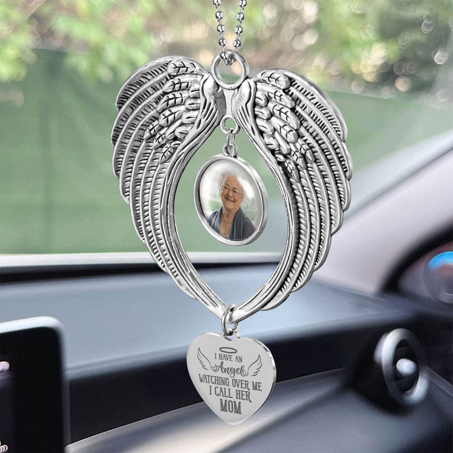 I Have An Angel Watching Over Me - Custom Angel Wings Photo Ornament