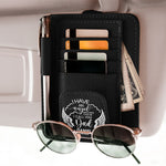 I Have An Angel Watching Over Me - Memorial Gifts - Personalized Leather Car Visor Organizer