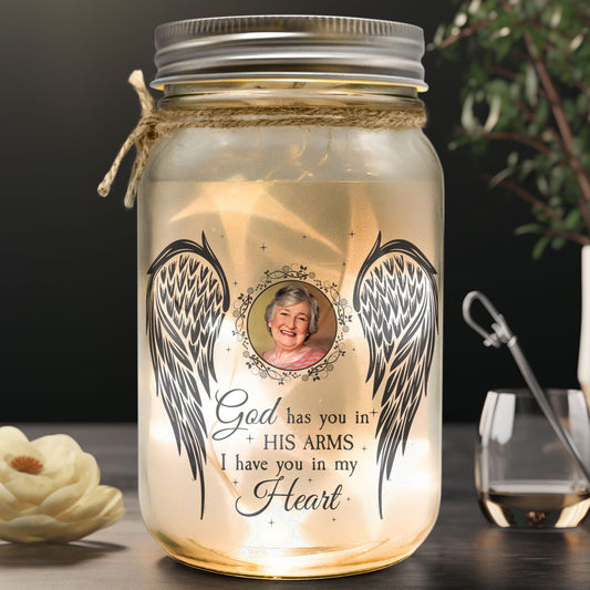 I Have You In My Heart - Personalized Photo Mason Jar Light