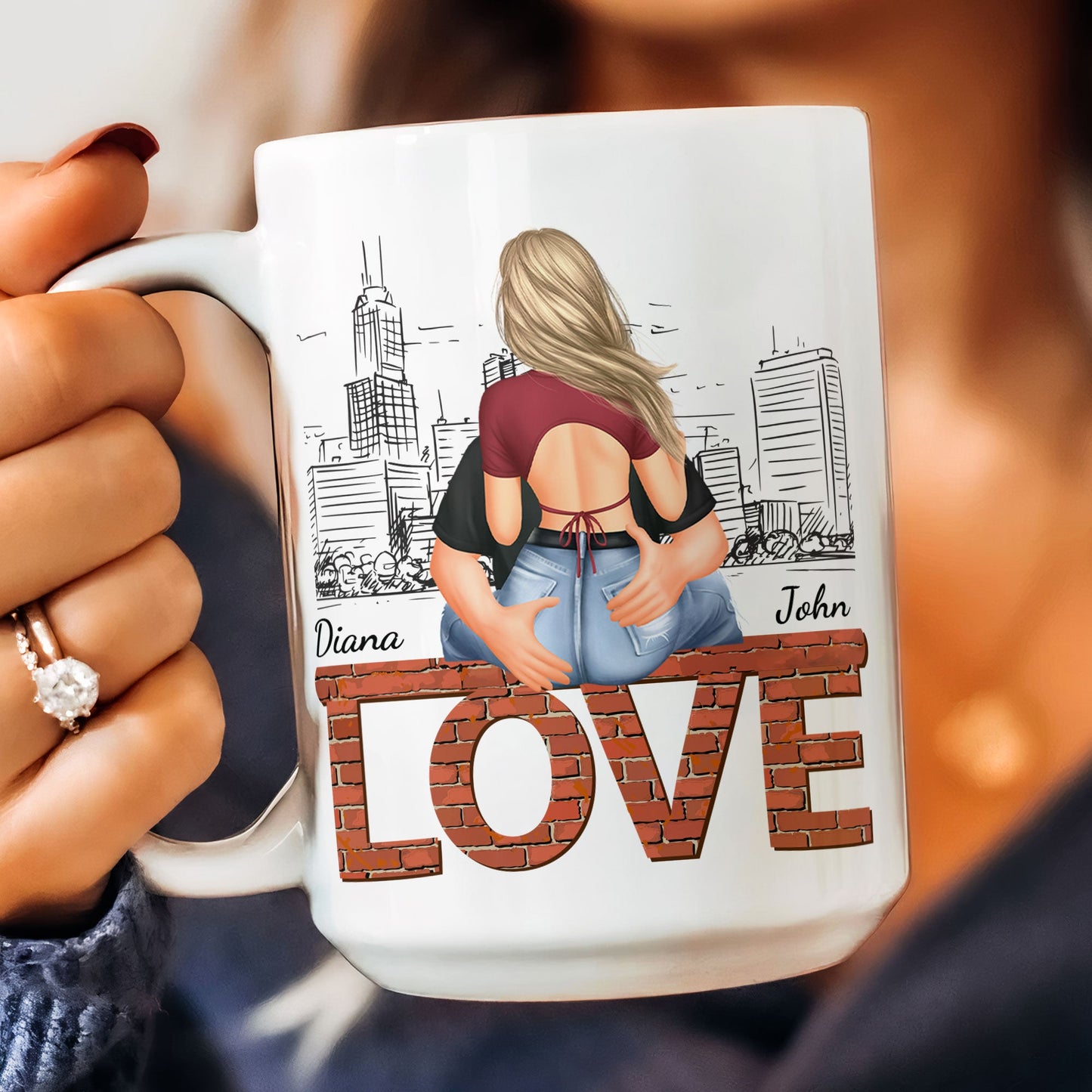 I Just Want To Touch Your Butt All The Time - Personalized Mug