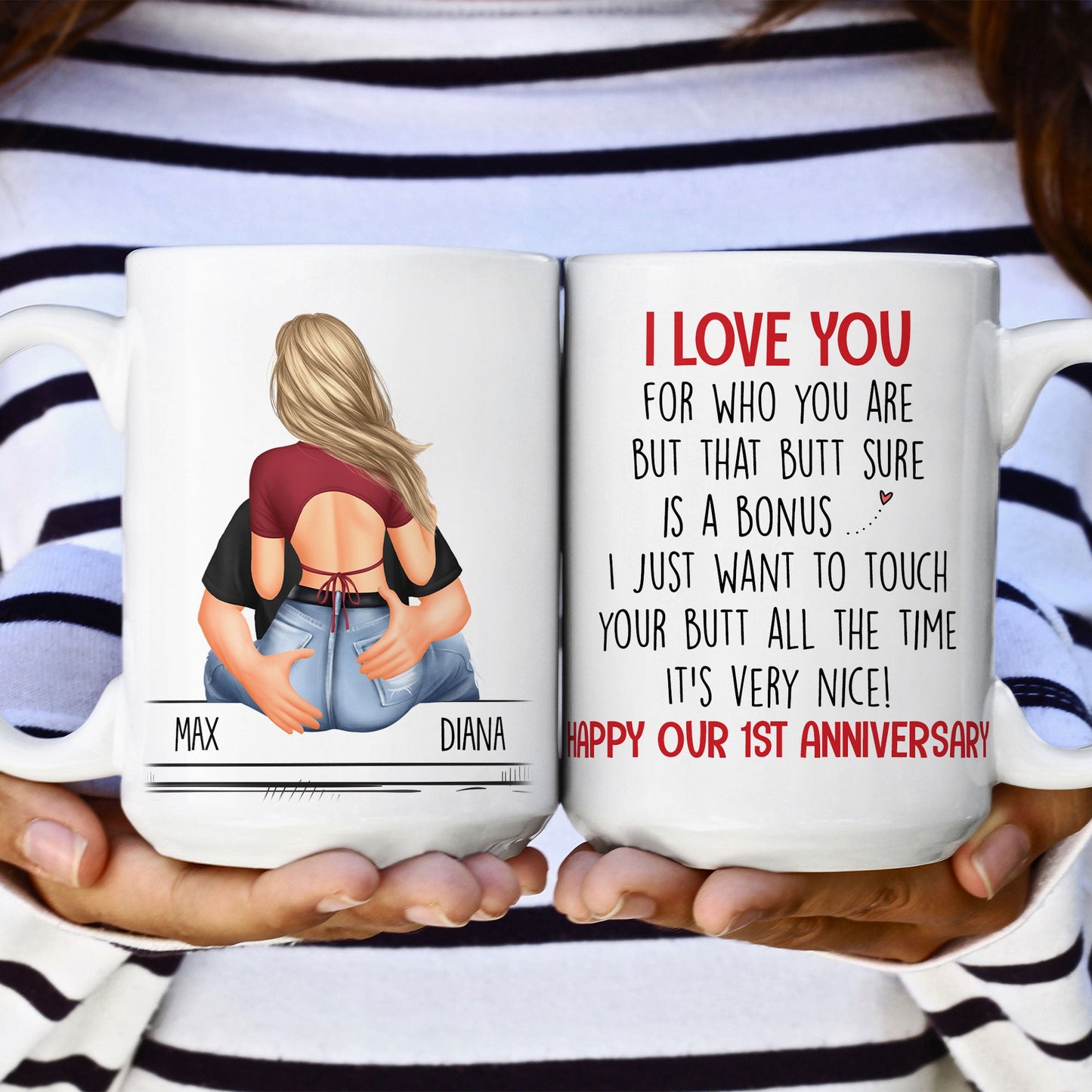 I Just Want To Touch Your Butt - Personalized Mug