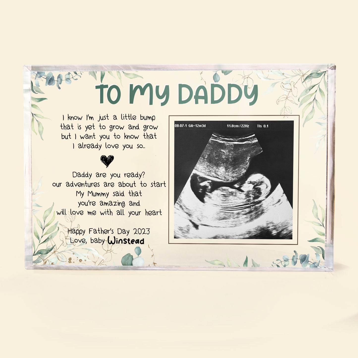 I Know I'm Just A Little Bump - Personalized Rectangle Acrylic Plaque