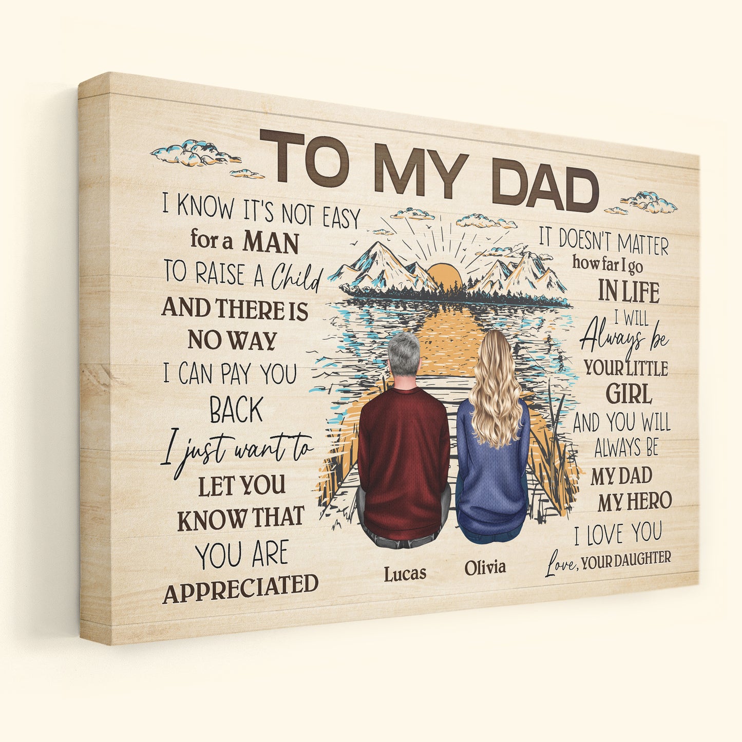 I Know It's Not Easy For A Man To Raise A Child - Personalized Poster