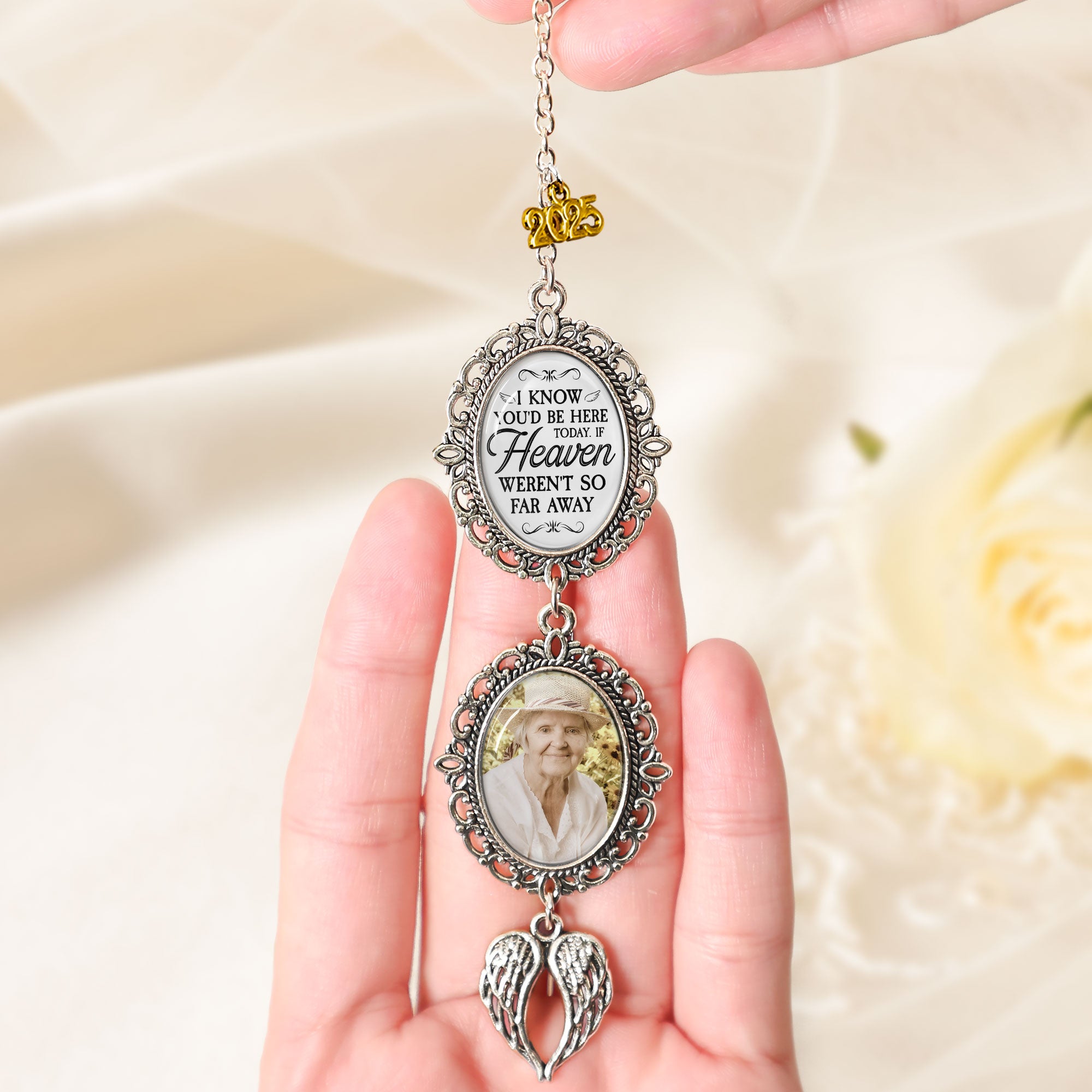 I Know You'd Be With Me Today - Custom Graduation Tassel Photo Charm